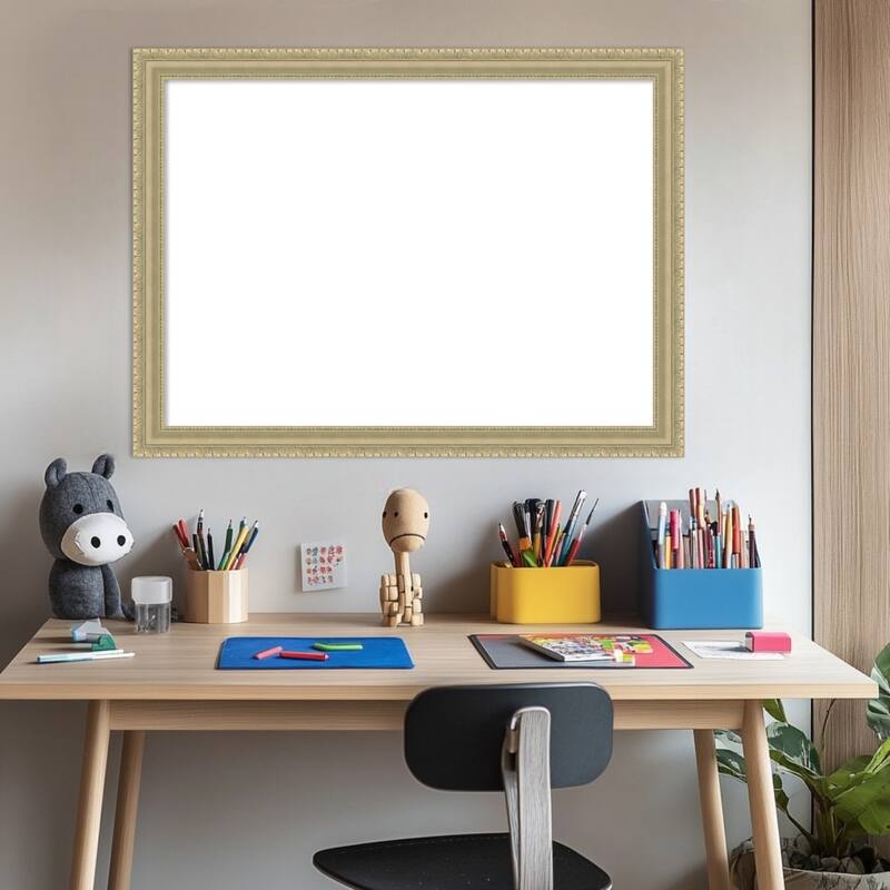 Amanti Art Champagne Teardrop Framed Dry Erase Magnetic Board