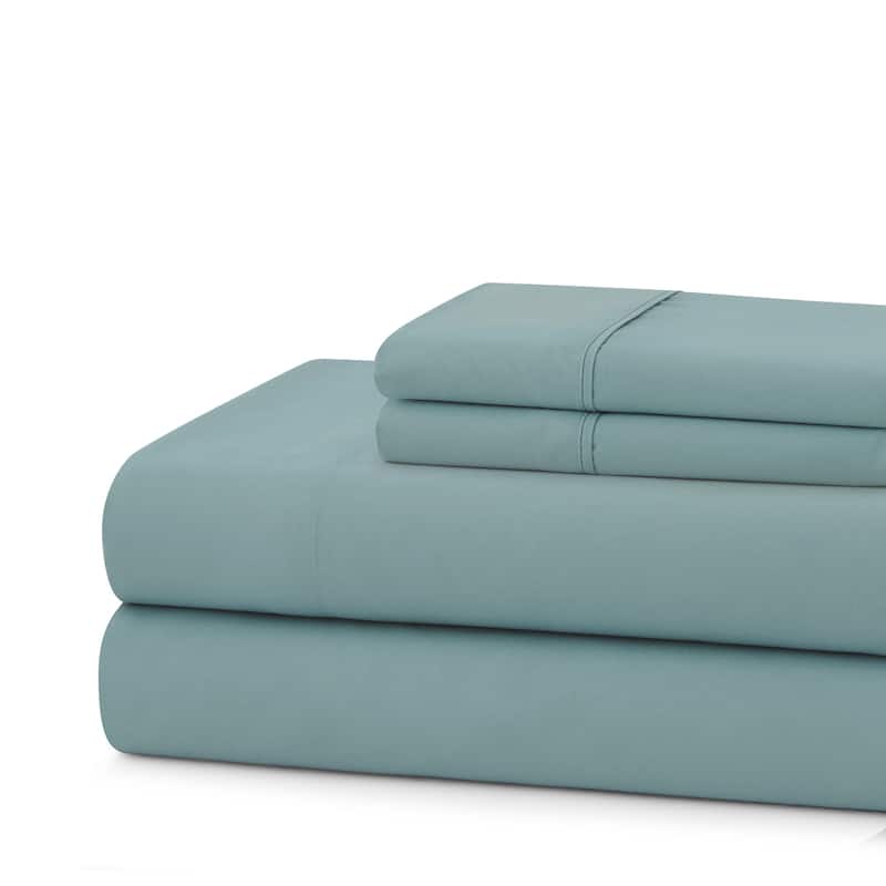 Sweet Home Collection Combed Cotton Percale Sheet Set Made in Egypt 400 TC.