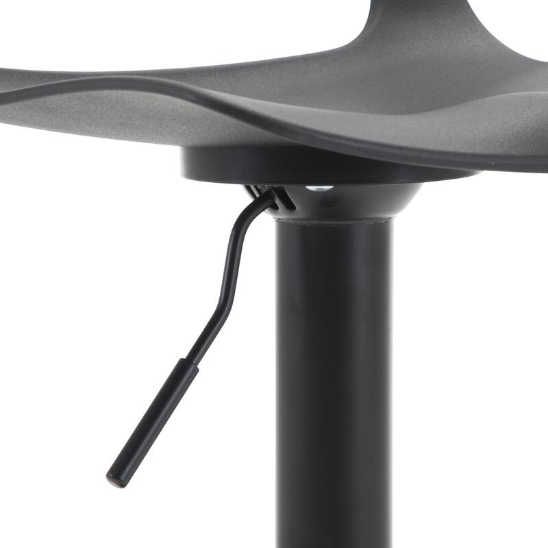 Adjustable Barstools Airlift Counter Bar Pub Height Stools with Plastic Seat Set of 2