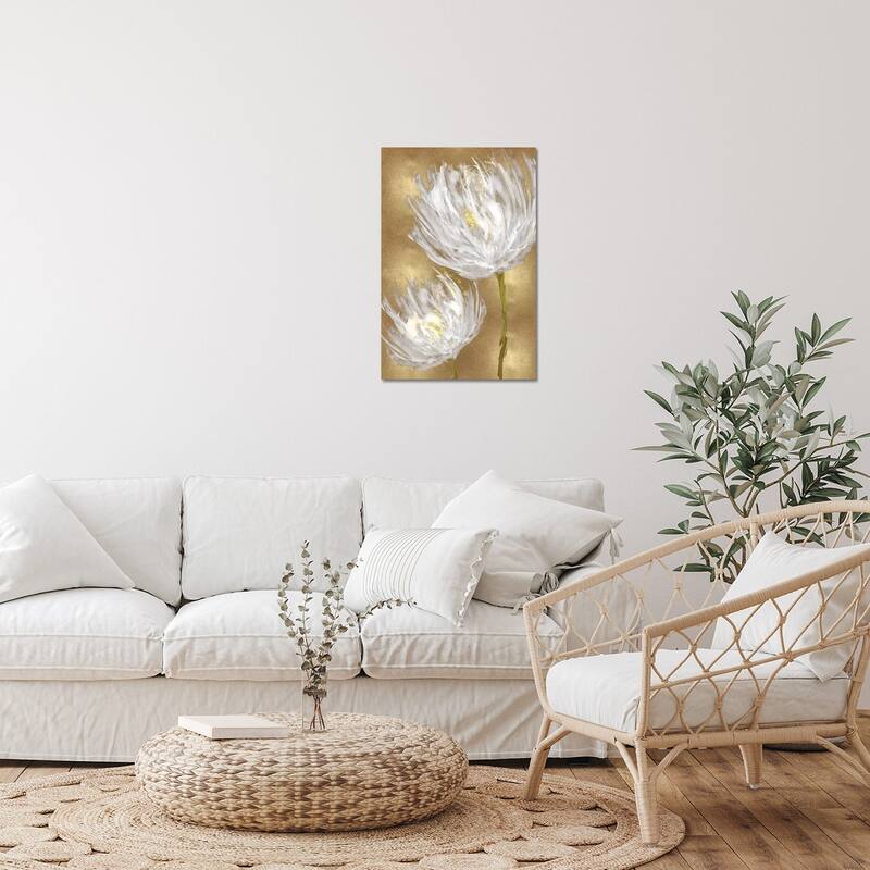 Tulips on Gold II Print On Acrylic Glass by Vanessa Austin
