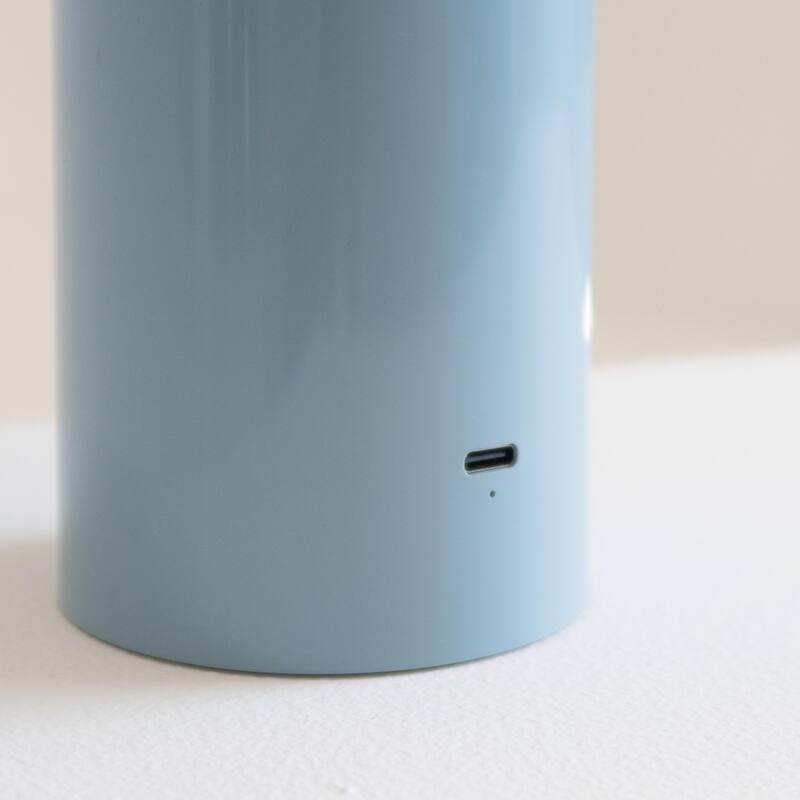 Brightech Celia 10.24 in LED Glossy Modern Round Dome Dimmable Cordless Portable Rechargeable Bedside Nightstand Desk Lamp