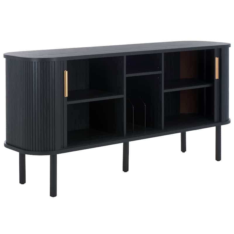 SAFAVIEH Home Tealla 2 Tambour Door Sideboard/Media Stand. - 63Wx18Dx32H