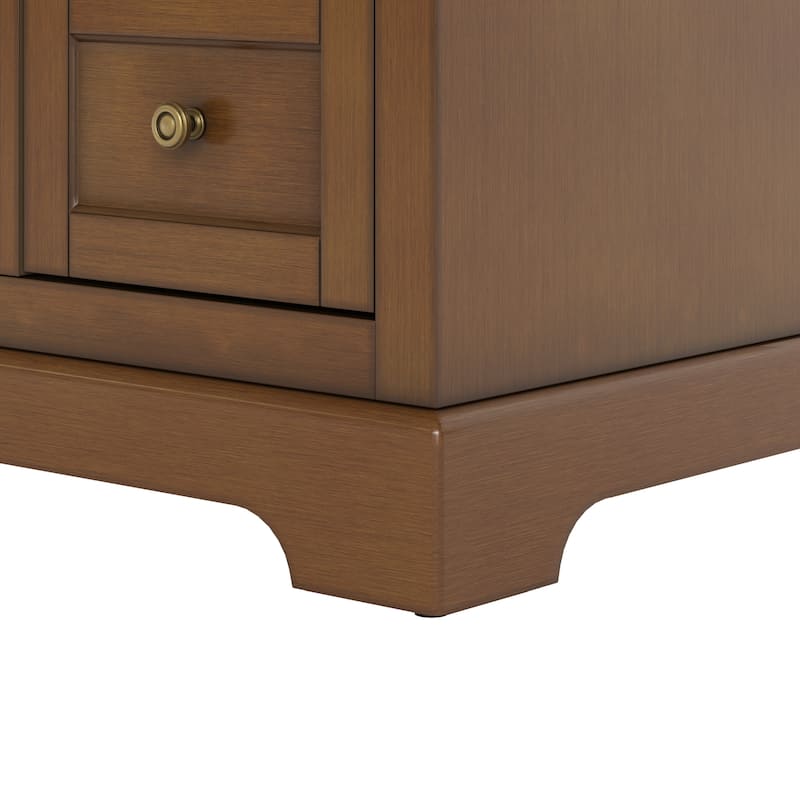 36/48/60 in. Bathroom Vanity in Wood with Ceramic Undermount Sink, Vanity with soft close Drawers