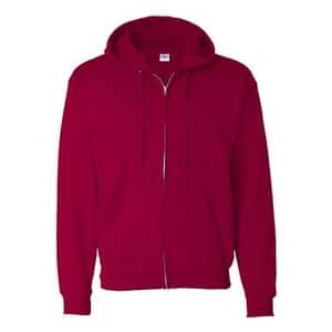 Shop Hanes Ecosmart Full Zip Hooded Sweatshirt Deep Red L Overstock