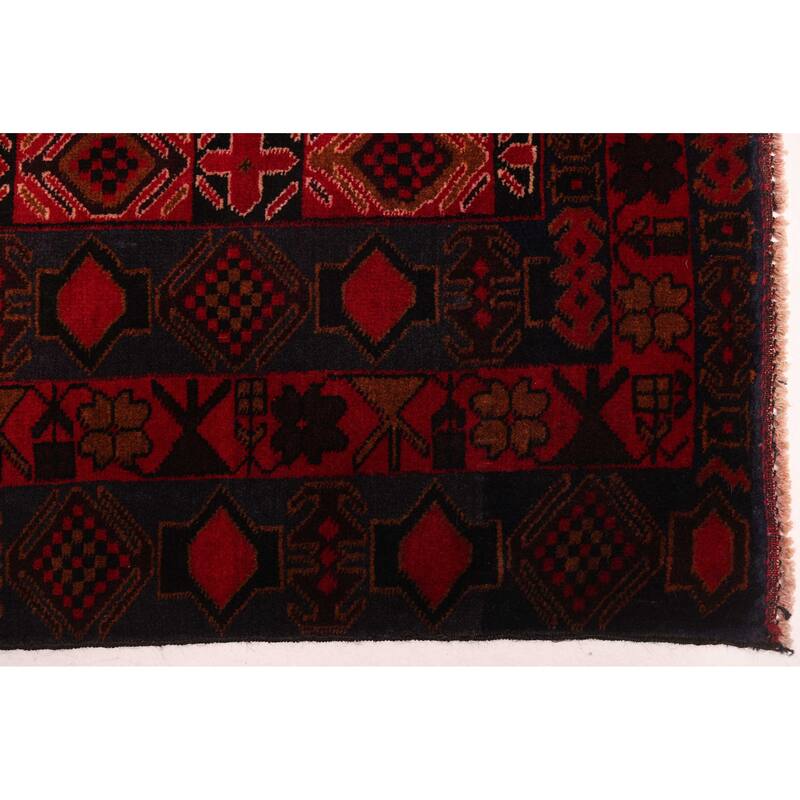 ECARPETGALLERY Hand-knotted Teimani Red Wool Rug - 3'8 x 6'5