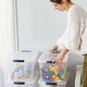 preview thumbnail 37 of 76, Rubbermaid Cleverstore 30 Quart Plastic Storage Tote Container with Lid (6 Pack)