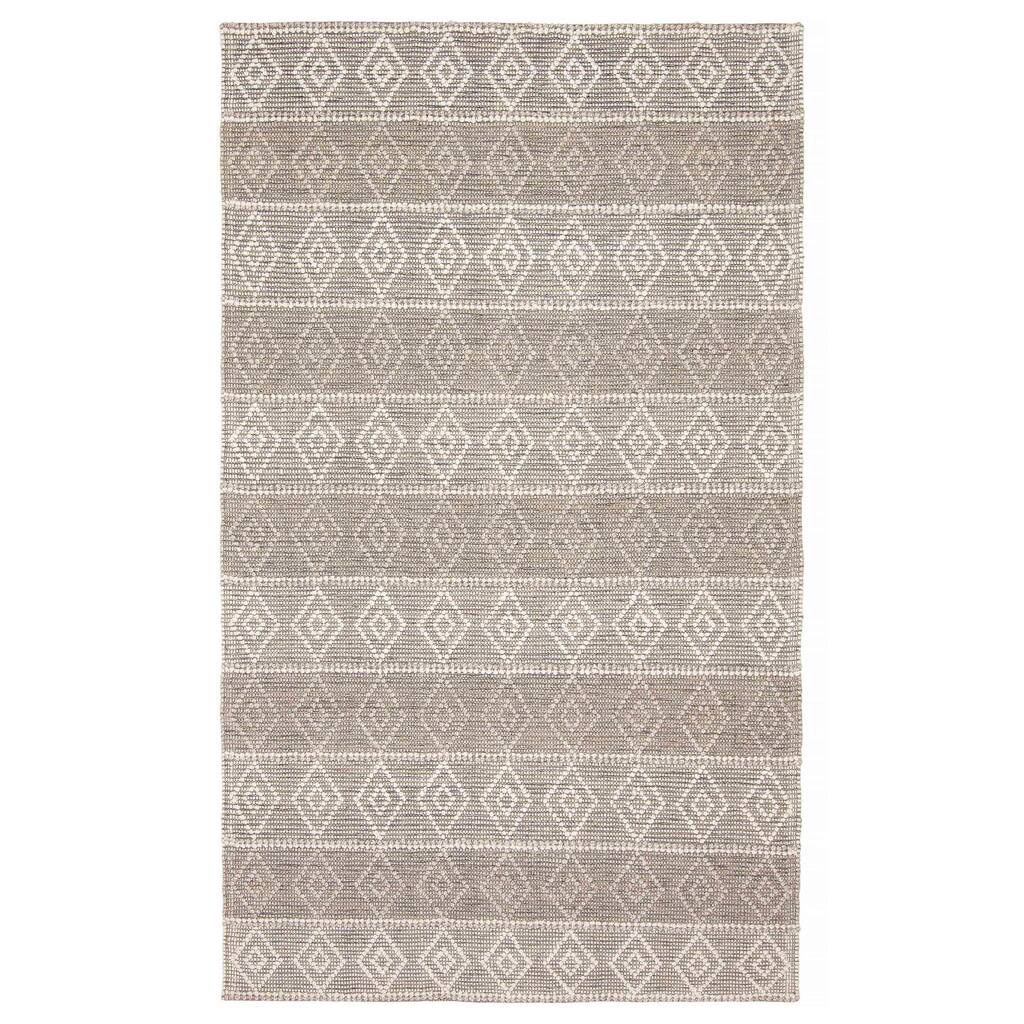 ECARPETGALLERY Braid weave Sienna Taupe Wool Rug - 5'1 x 8'6