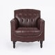 preview thumbnail 48 of 69, Tufted Vegan Leather Accent Chair Upholstered Armchair