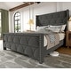 preview thumbnail 48 of 48, Hansabenne Solid Wood Bed Frame Queen and King Platform Bed Frame with Headboard White and Gray