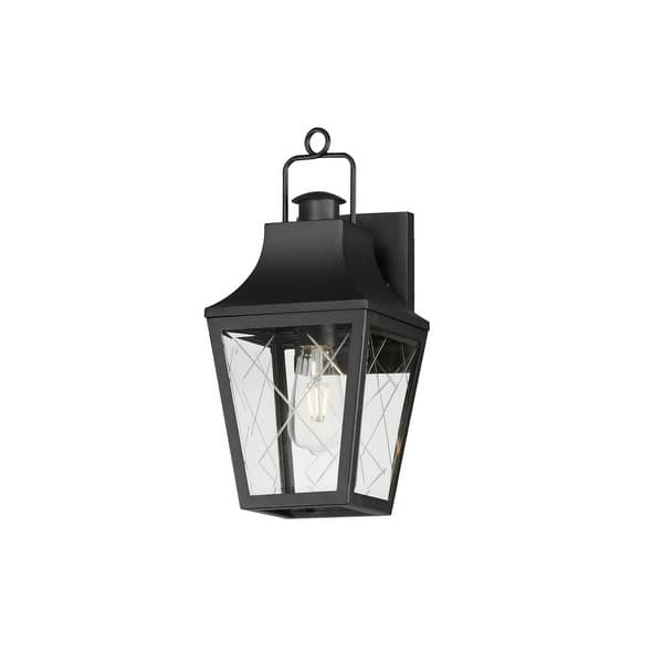 slide 2 of 4, Maxim 30361 Storybook 15" Tall Outdoor Wall Sconce Black