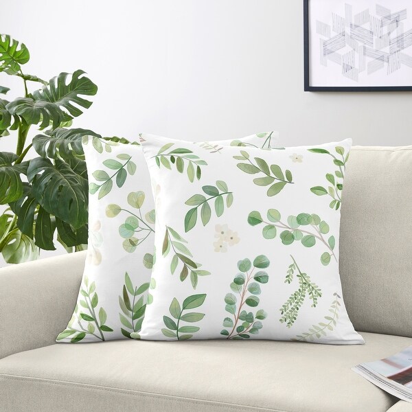 Green leaf hot sale throw pillows