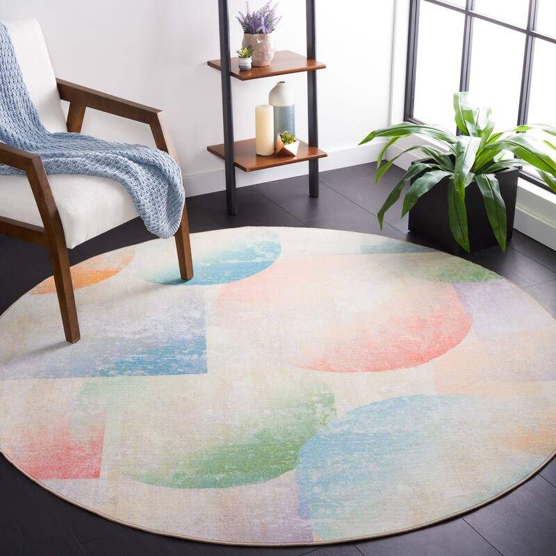SAFAVIEH Paint Brush Machine Washable Slip Resistant Emmanouela Rug
