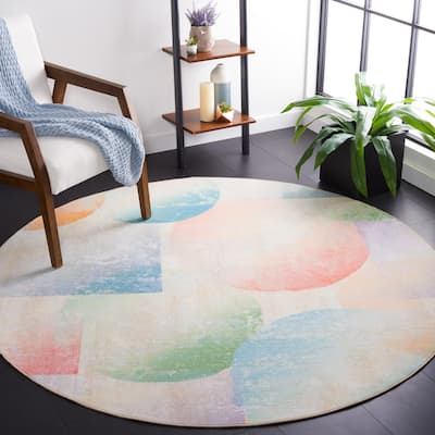 SAFAVIEH Paint Brush Machine Washable Slip Resistant Emmanouela Rug