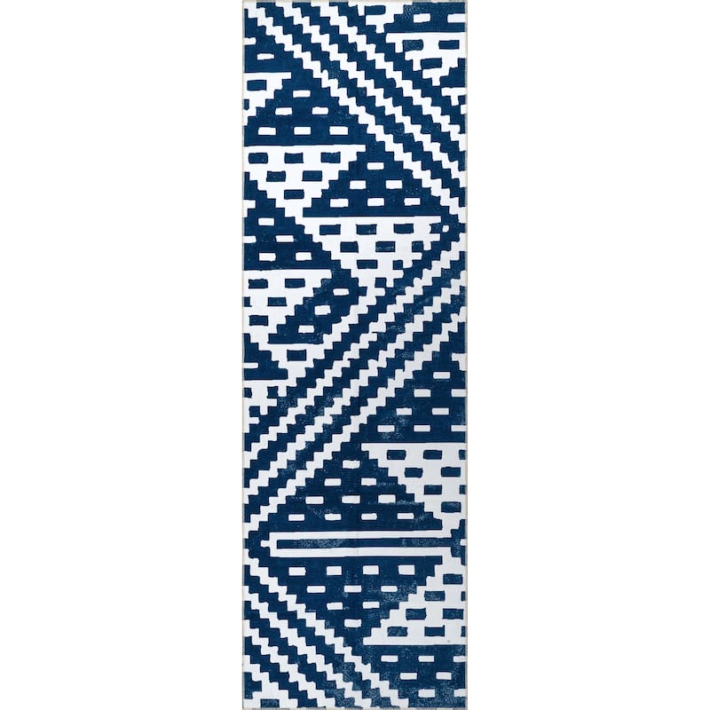 Nuloom Chiara SpinClean Machine Washable Modern Geometric Area Rug