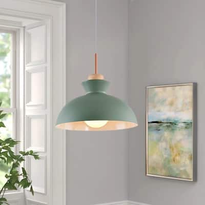 1-Light 11 in. Modern Bowl Dome Pendant Kitchen Island Lighting