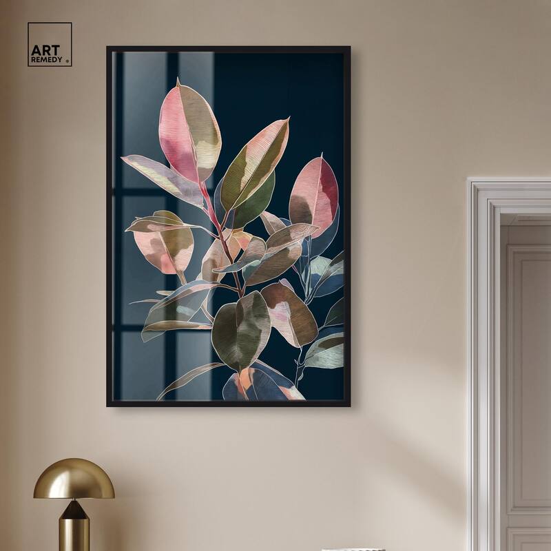 Fuchsia Frond I Shadowbox by Art Remedy