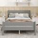 preview thumbnail 16 of 29, Bed with Headboard and Footboard Grey - Full