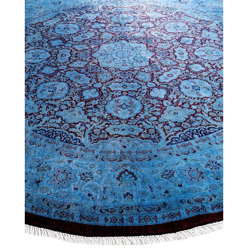 Fine Vibrance, One-of-a-Kind Hand-Knotted Area Rug - Gray, 7' 3" x 7' 3" - 7' 3" x 7' 3"