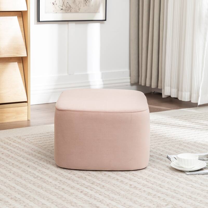 SEYNAR Modern Velvet Rectangle Accent Ottoman