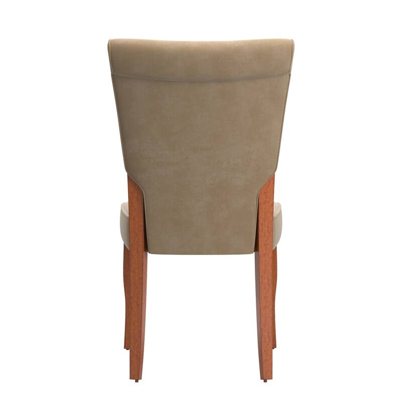 Andorra Peat Velvet Upholstered Dining Chair (Set of 2) by iNSPIRE Q Classic