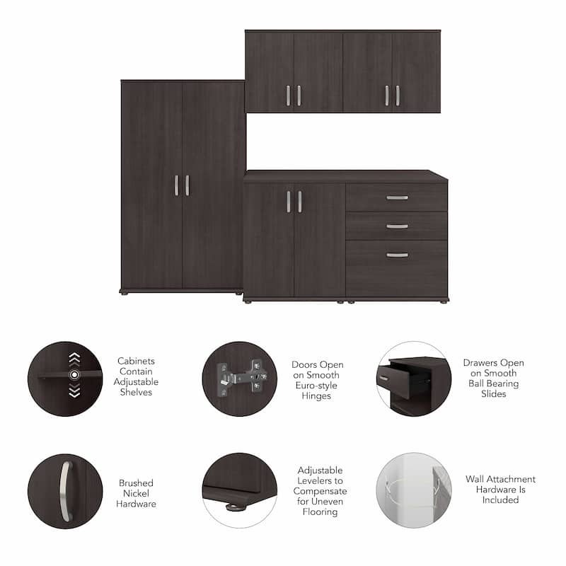 Universal 5 Piece Modular Closet Storage by Bush Business Furniture