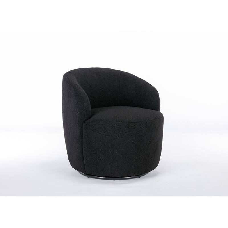 Teddy Fabric Swivel Accent Armchair Barrel Chair