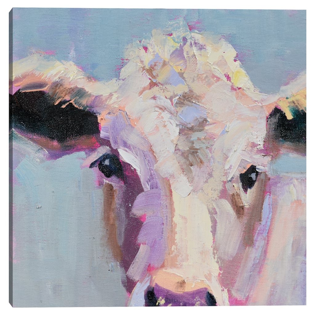 Happy Cow by Jennifer Stottle Taylor Canvas Art Print
