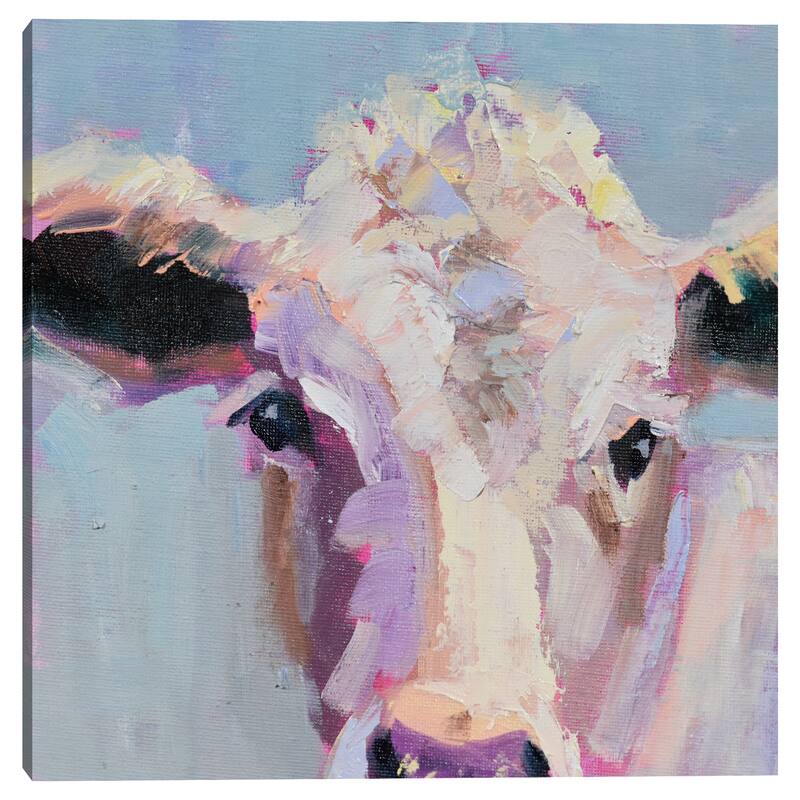 Happy Cow by Jennifer Stottle Taylor Canvas Art Print
