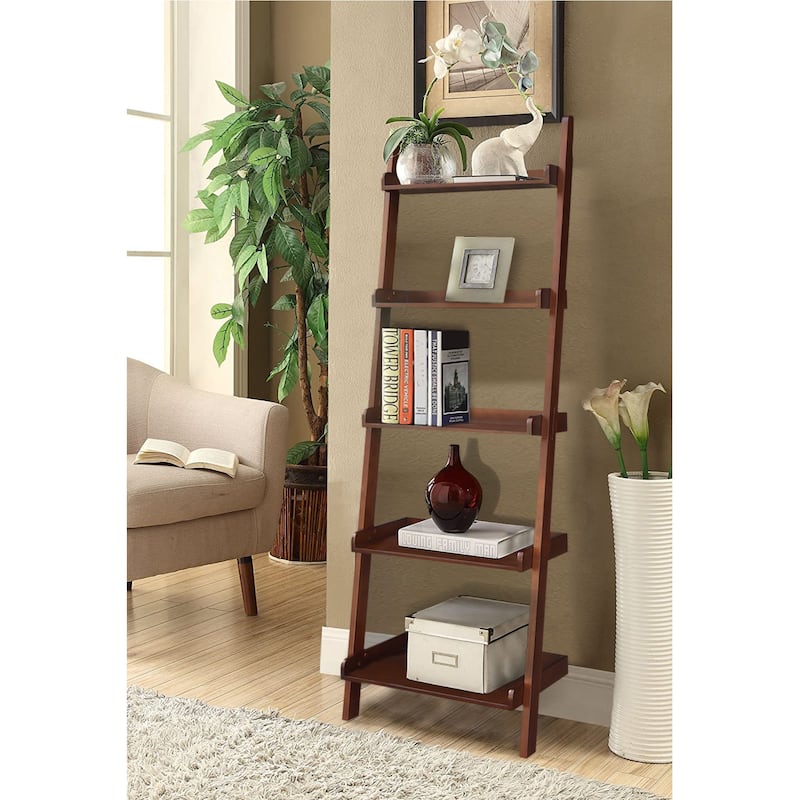 5-Tier Lean-to Shelf Unit - Espresso