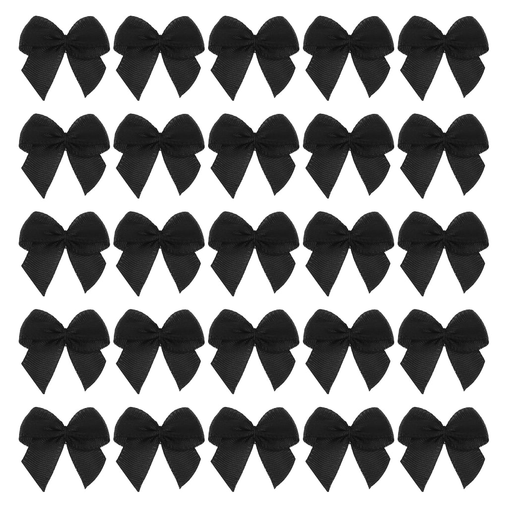 Mini Ribbon Bow 1" Mini Fabric Satin Ribbon Flower Bows