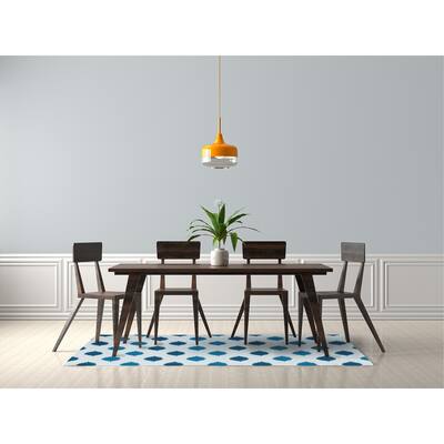 Ikat Dot Stripes Soft Chenille Rug