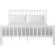 preview thumbnail 11 of 53, Hampton Wooden Platform Bed with Slatted Headboard and Footboard White - King