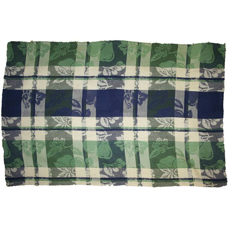 Plaid Jacquard Cotton Delicate Floral Tablecloth Collection - Kitchen Towel