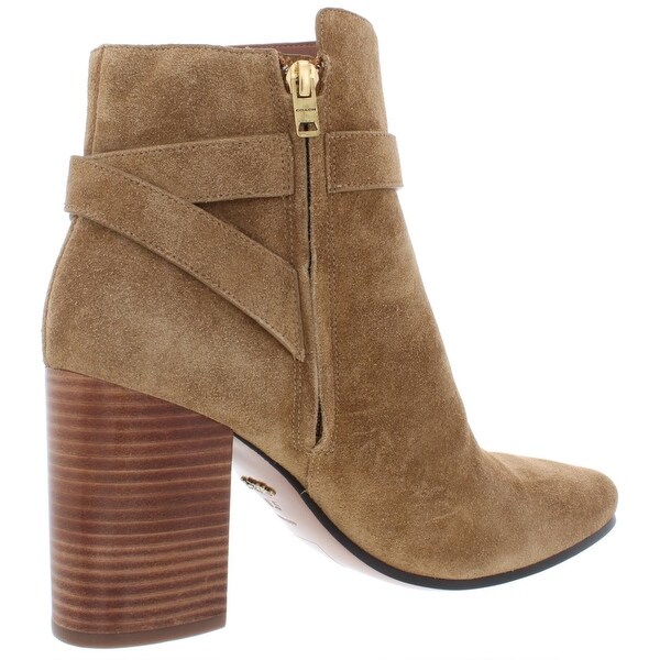 coach delaney signature buckle heel bootie