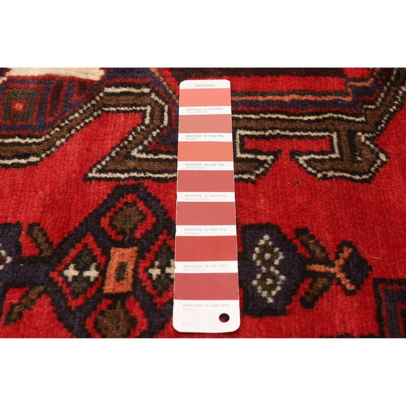 ECARPETGALLERY Hand-knotted Andelz Red Wool Rug - 3'1 x 4'9