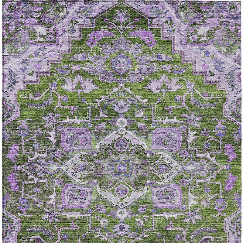 HomeRoots Oriental Traditional Rectangle Outdoor Rug