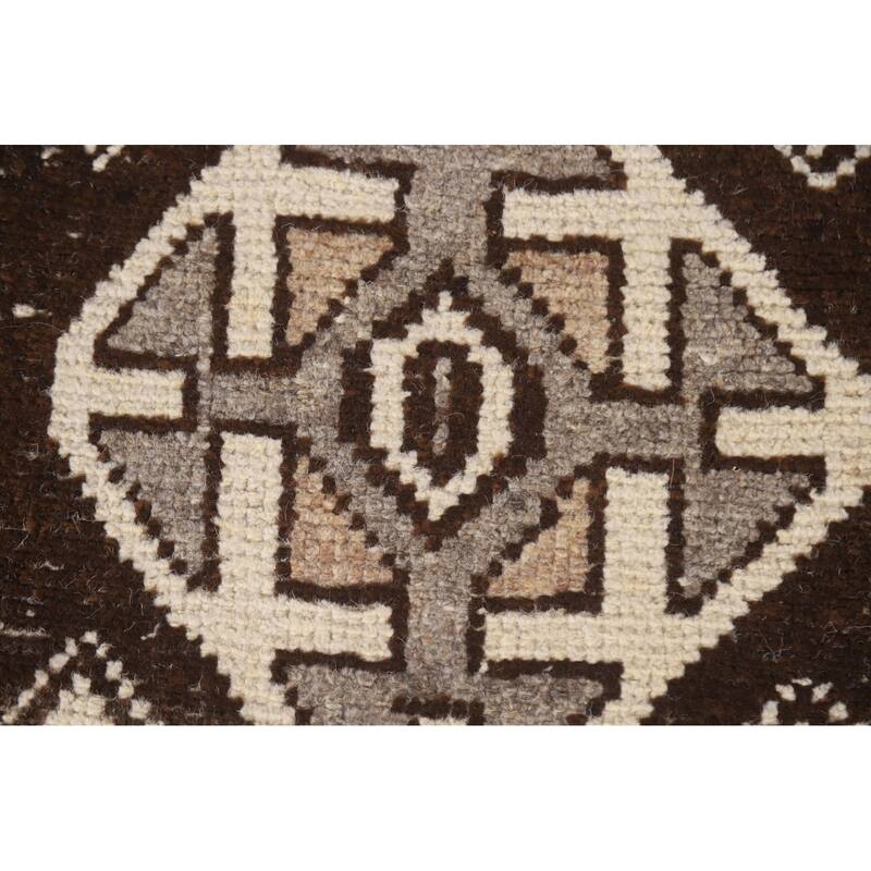 Anatolian Tribal Oriental Runner Rug Handmade Wool Carpet - 3'7"x 11'7"
