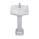 Fine Fixtures, Roosevelt White Pedestal Sink - Vitreous China Ceramic Material