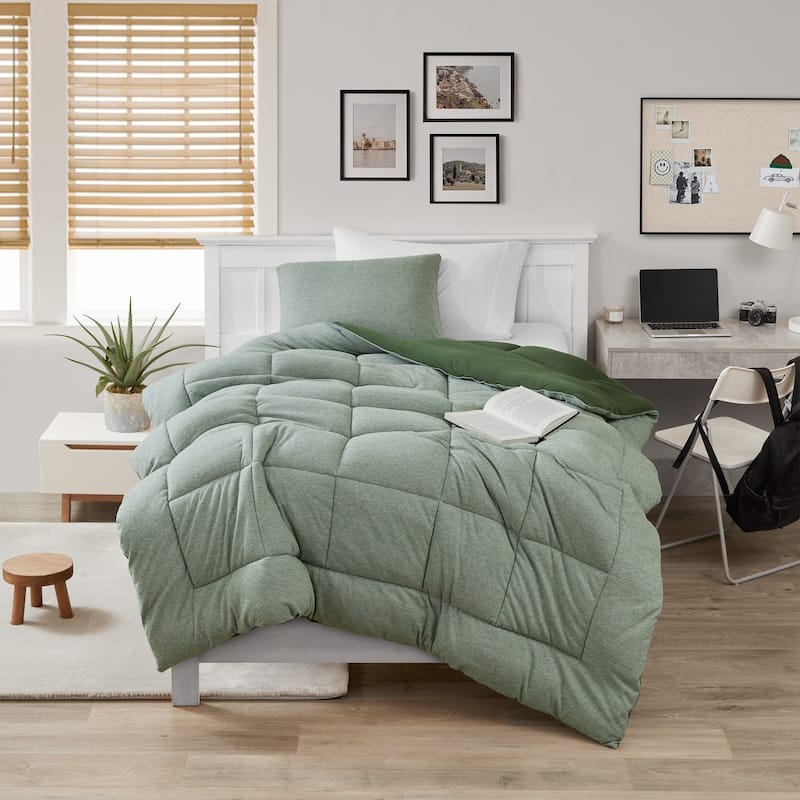 Sweater Weather® Yoga - Coma Inducer® Oversized Comforter - Moss Gray Stripe - Twin XL
