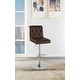 preview thumbnail 6 of 24, Adjustable Bar stool Faux Leather Tufted Chrome Base Set of 2
