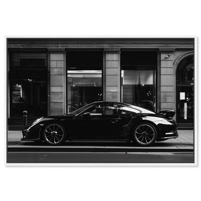 Notoriart City Streets Car Framed Car 1 Piece Canvas Wall Art