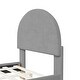 preview thumbnail 18 of 52, Twin/Full Size Velvet Bed Frame with Classic Semi-circle Shaped Headboard, Upholstered Platform Bed w/ Metal Legs for Kids Teens