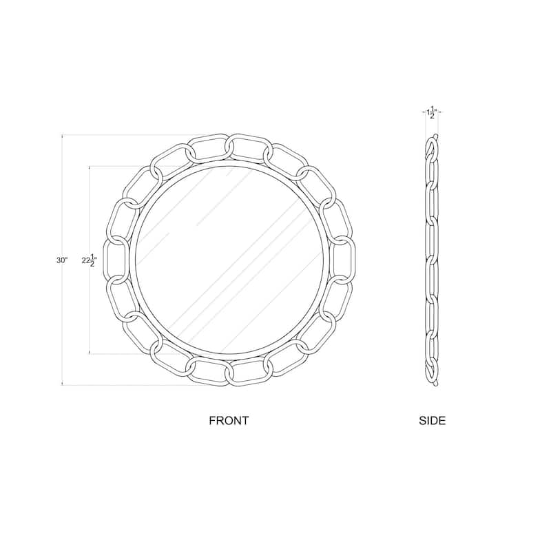 Varaluz Chains of Love Round Wall Mirror
