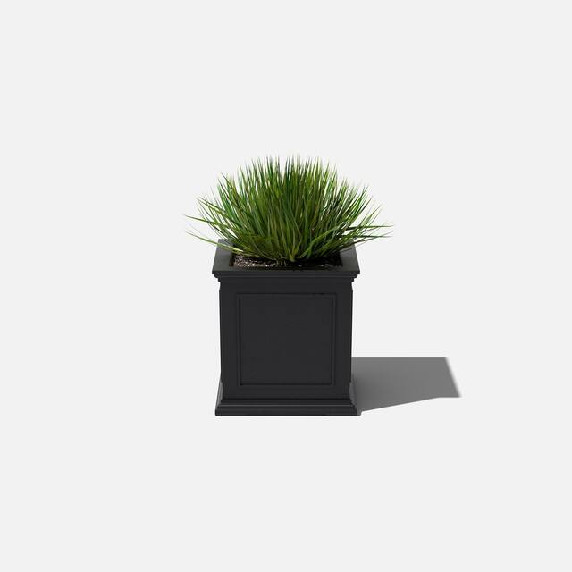 Veradek Brixton Cube 20" Planter - Black