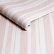 preview thumbnail 3 of 2, Shabby Chic by Rachel Ashwell Watercolour Stripe Pink Wallpaper