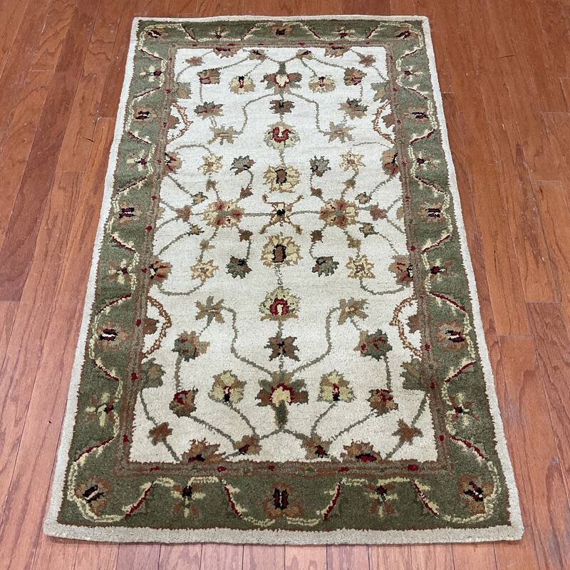 HERAT ORIENTAL Handmade Mahal Wool Rug Collection - 3'3" x 5'3" - Olive