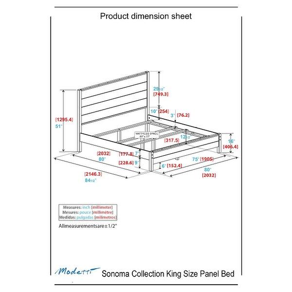 Modetti Modetti Sonoma Solid Wood Bed King Espresso - Bed Bath & Beyond - 36741124