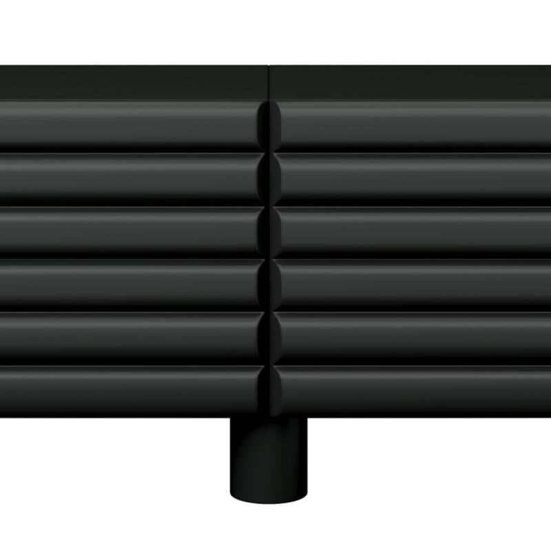 Cream Style TV Stand with Thick Wavy Doors, for TVs Up to 75" - 70.8" W × 14.9" D × 22.8" H