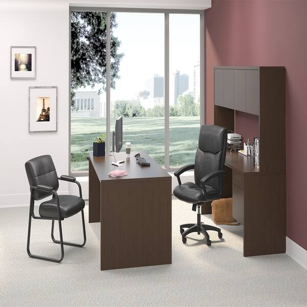 HVL151 Executive High-Back Leather Chair, Supports Up to 250 lb, 17.75