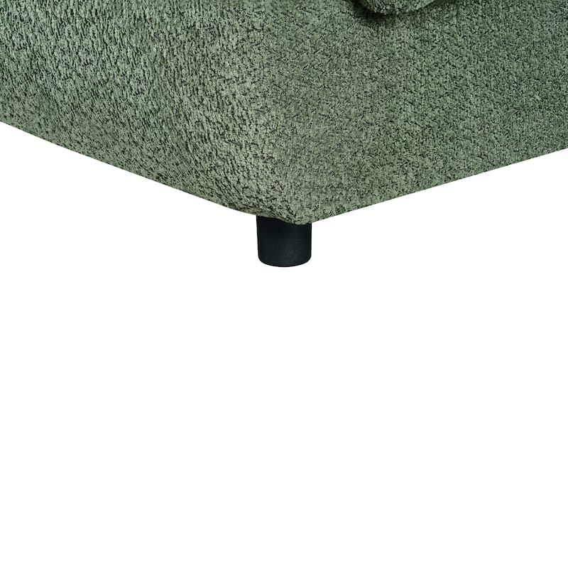 Christopher Knight Home - Hulk Curved Boucle 3-Seat Sofa with Sturdy Wooden Frame